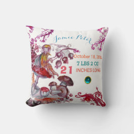 Almofada FOLHA DE COGUMELOS BOM CHÁ DE FRALDAS Estatuto de 