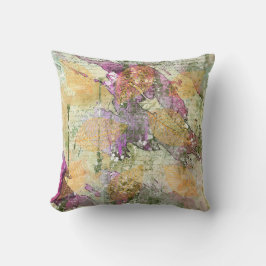 Almofada Folha de Folha Laranja Dourada Folha Folha de Folh