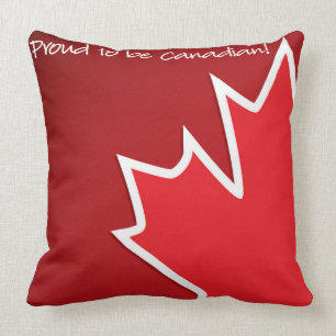 Almofada Folha de Mapeamento Patriótica do Canadá