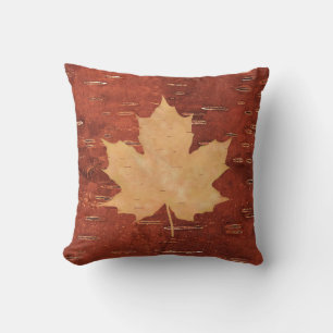 Almofada Folha de Maple no Latido de Birch Interior