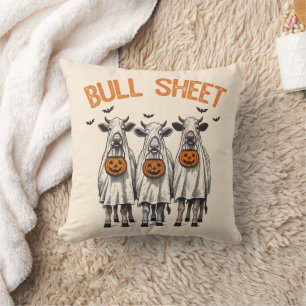 Almofada Folha de Touro Engraçada Vintage Halloween