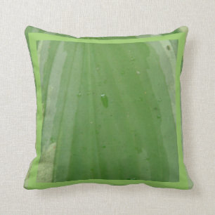 Almofada folha hosta, travesseiro verde quase sólido