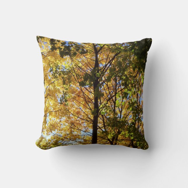 Almofada Folhagem Amarelo e Verde (Frente)