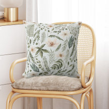 Folhagem Flor Aquarela Sem Costura Padrão Floral S