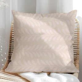 Almofada Folhas Abstratas Neutras Boho