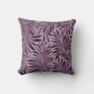 Almofada Folhas bonitas em roxo de beringela