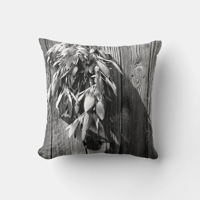 Almofada Folhas de Boho botânico folhas de Barnwood Twinkle (Frente)