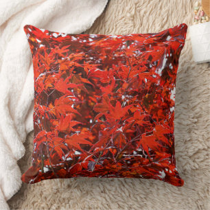 Almofada Folhas de bordo vermelhas japonesas