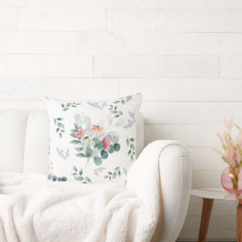 Almofada Folhas de eucalipto de flor silvestre Elegante