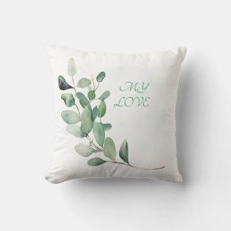 Almofada Folhas de Eucalipto Verde