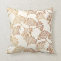 Folhas de Gingko douradas em papel de parede toile
