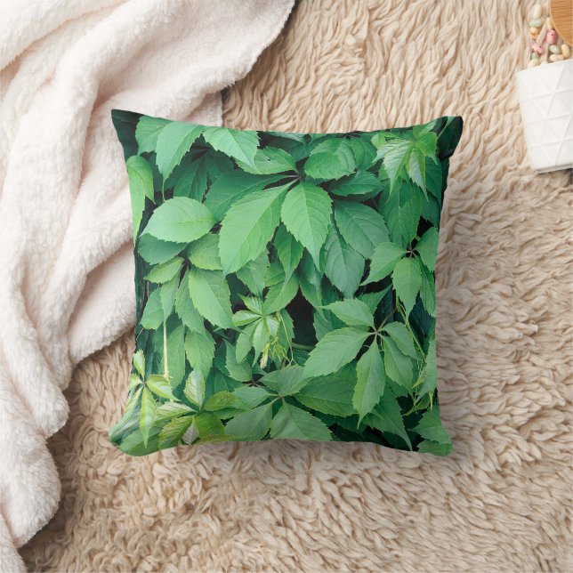 Almofada Folhas de Grama Verde (Cobertor)
