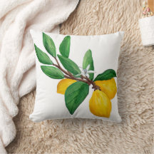 Folhas de Limão Citrino Amarelo Verde Folha Aquare