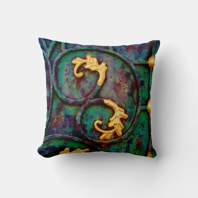 Almofada Folhas de metal (Frente)