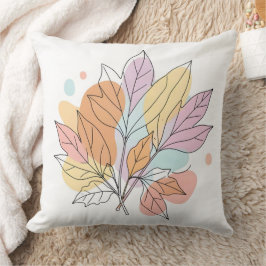 Almofada Folhas de Outono Arte de Linha