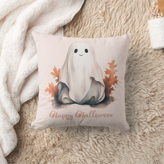 Almofada Folhas de Outono Super Fofas Feliz Halloween (Cobertor)