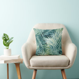 Almofada Folhas de Palma Verde Teal