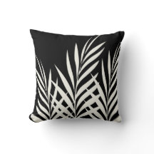 Folhas De Palmeira Boho Chic Preto E Branco