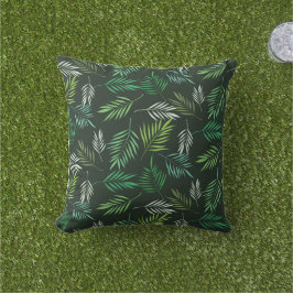 Almofada Folhas de Palmeira Tropicais Verdes de Verão Elega