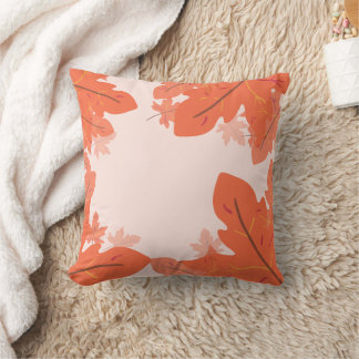 Almofada folhas laranja