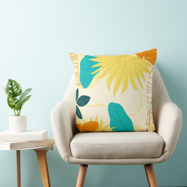 Almofada Folhas tropicais (Cadeira)