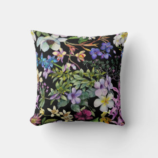 Almofada Folhas tropicais de aquarela: padrão sem costura