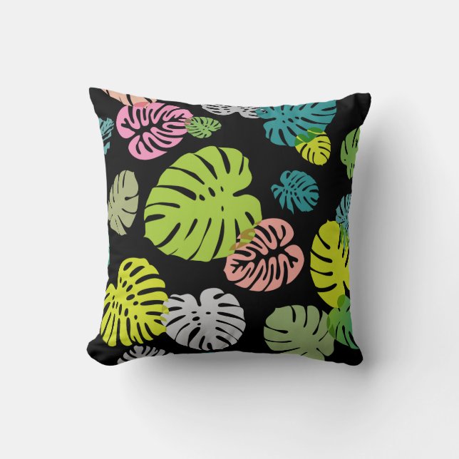 Almofada Folhas Tropicais Multicolores 2 (Frente)