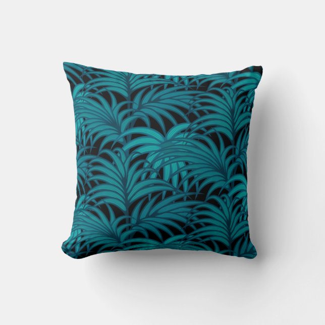 Almofada Folhas tropicais noturnas (Frente)