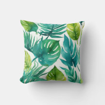 Folhas Tropicais Verdes Teais Folhas Palmadas Fron