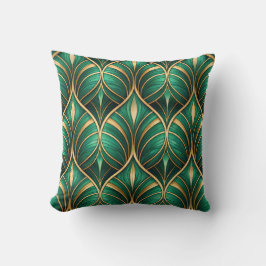 Almofada folhas tropicais vibrantes e flores laranja