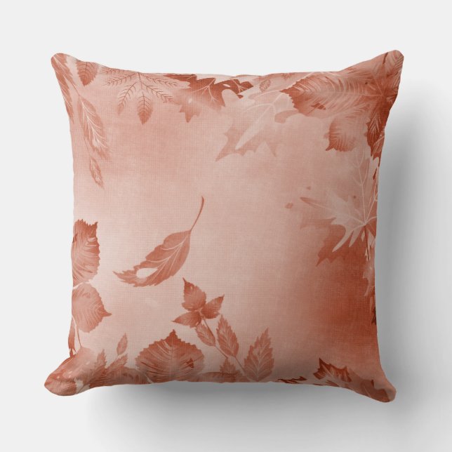 ALMOFADA FOLHAS VERMELHAS DE PASTEL (Frente)