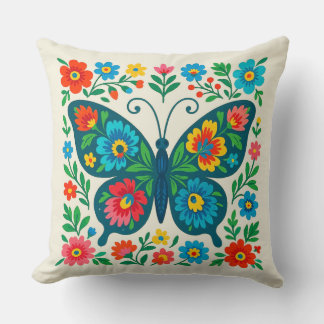 Almofada Folk Art Butterfly (2) 