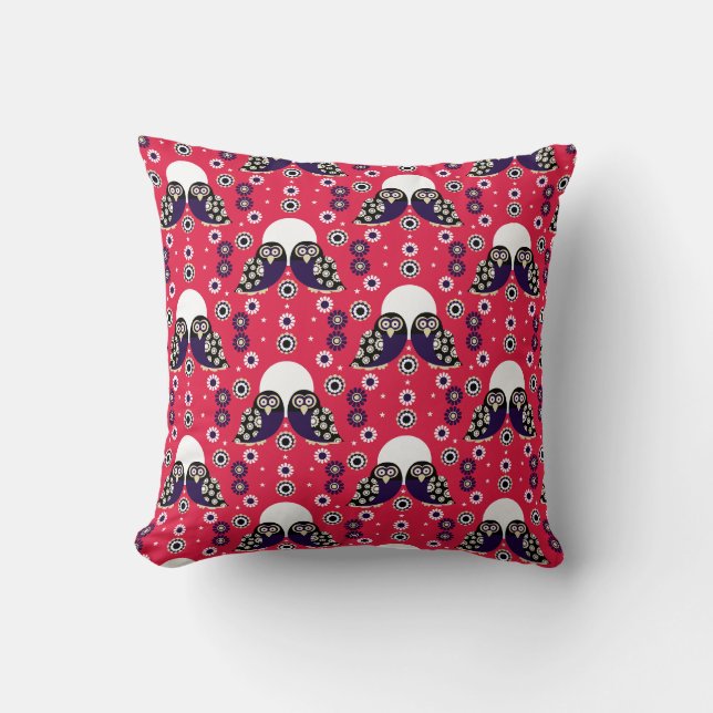 Almofada Folk Art Owl (Frente)