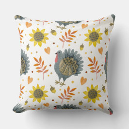 Almofada Folk Art Turkeys