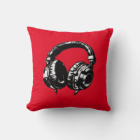 Fones de ouvido de música negra DJ