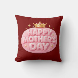 Almofada Fonte de Bolha da Coroa do Dia das Mães Feliz