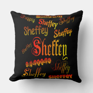 Almofada Fontes Sheffey - Laranja, Vermelho e Amarelo