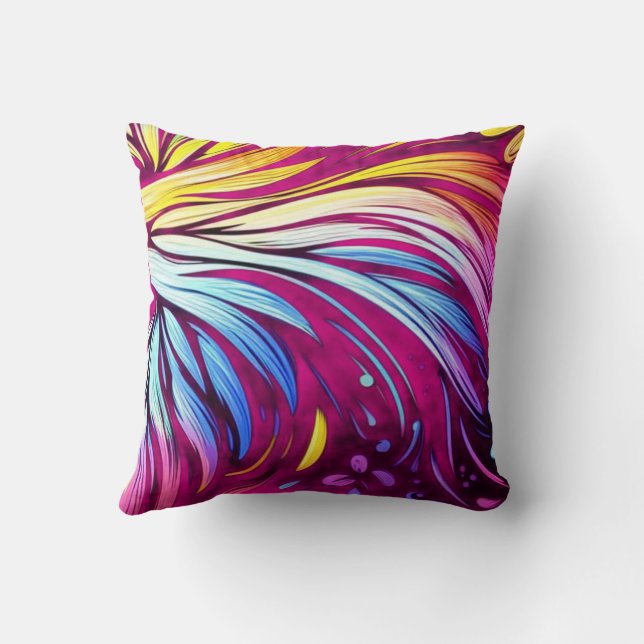 Almofada For Baby or Livingroom Feathery Art on an 8"  (Verso)