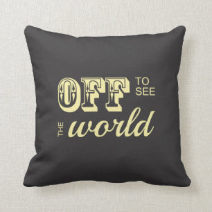 Almofada Fora para Ver o Mundo - Amarelo - Para o Aventurad