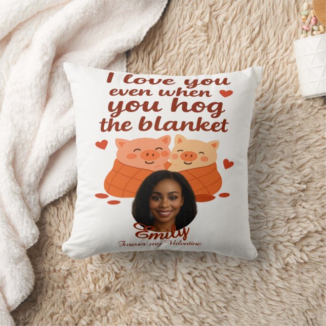 Almofada 'Forever your Valentine' personalized Throw Pillow (Cobertor)