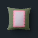 Almofada Forma Acesa Retroativa Verde E Rosa<br><div class="desc">Forma De Abstrato De Onda Retroativa - Verde E Rosa.</div>