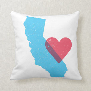 Almofada Forma do estado do amor de Califórnia com