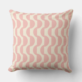 Almofada Forma geométrica mod em padrão rosa e creme