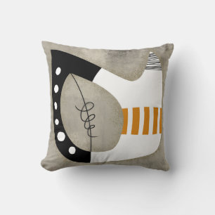 Almofada Forma Livre - Travesseiro decorativo Preto e Branc