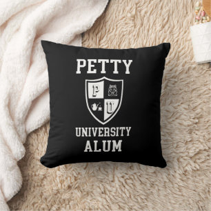 Almofada Formando Petty University Alum personalizado engra