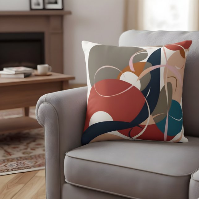 Almofada Formas Abstartas em Cores Boêmicas (Criador carregado)