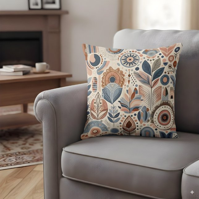 Almofada formas abstrato em cores boêmicas (Criador carregado)