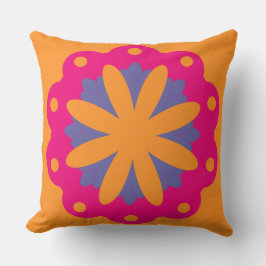 Almofada formas florais coloridas