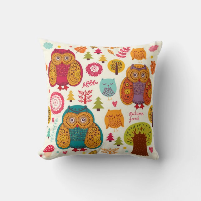 Almofada Forrest Autumn Owl (Frente)