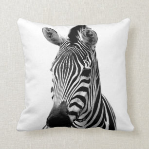 Almofada Foto animal africana selvagem da zebra preto e